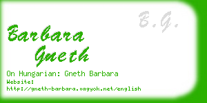 barbara gneth business card